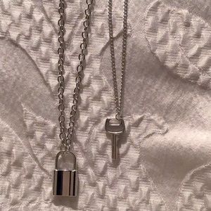 Lock and key necklace
